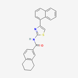 molecular formula C24H20N2OS B2830657 N-(4-(萘-1-基)噻唑-2-基)-5,6,7,8-四氢萘-2-甲酰胺 CAS No. 681168-46-7