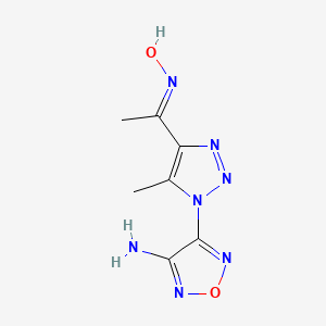 4-{4-[(1E)-N-hydroxyethanimidoyl]-5-methyl-1H-1,2,3-triazol-1-yl}-1,2,5-oxadiazol-3-amine
