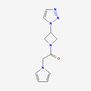 1-(3-(1H-1,2,3-triazol-1-yl)azetidin-1-yl)-2-(1H-pyrrol-1-yl)ethanone