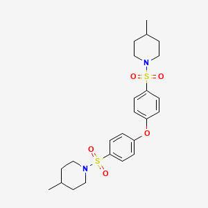 4-Methyl-1-[4-[4-(4-methylpiperidin-1-yl)sulfonylphenoxy]phenyl]sulfonylpiperidine