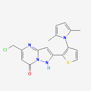 5-(chloromethyl)-2-[3-(2,5-dimethyl-1H-pyrrol-1-yl)-2-thienyl]pyrazolo[1,5-a]pyrimidin-7-ol
