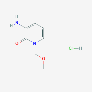 molecular formula C7H11ClN2O2 B2830687 3-Amino-1-(methoxymethyl)pyridin-2-one;hydrochloride CAS No. 2490402-18-9