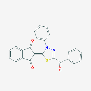 molecular formula C24H14N2O3S B283069 2-(5-benzoyl-3-phenyl-1,3,4-thiadiazol-2(3H)-ylidene)-1H-indene-1,3(2H)-dione 