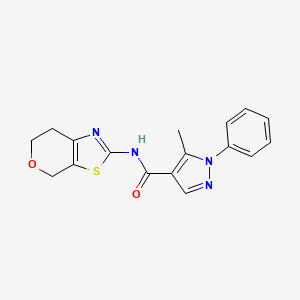 N-(6,7-dihydro-4H-pyrano[4,3-d]thiazol-2-yl)-5-methyl-1-phenyl-1H-pyrazole-4-carboxamide