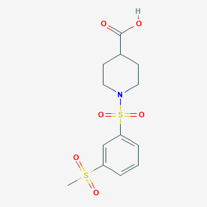 molecular formula C13H17NO6S2 B2830694 1-(3-methylsulfonylphenyl)sulfonylpiperidine-4-carboxylic Acid CAS No. 664975-72-8