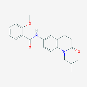 molecular formula C21H24N2O3 B2830702 N-(1-isobutyl-2-oxo-1,2,3,4-tetrahydroquinolin-6-yl)-2-methoxybenzamide CAS No. 941905-81-3