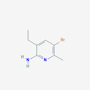 molecular formula C8H11BrN2 B2830704 5-Bromo-3-ethyl-6-methylpyridin-2-amine CAS No. 1098652-28-8