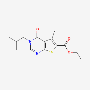 Ethyl 3-isobutyl-5-methyl-4-oxo-3,4-dihydrothieno[2,3-d]pyrimidine-6-carboxylate