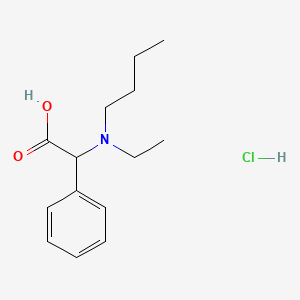 molecular formula C14H22ClNO2 B2830717 2-(Butyl(ethyl)amino)-2-phenylacetic acid hydrochloride CAS No. 1956306-15-2