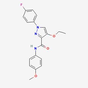 molecular formula C19H18FN3O3 B2830719 4-ethoxy-1-(4-fluorophenyl)-N-(4-methoxyphenyl)-1H-pyrazole-3-carboxamide CAS No. 1209417-92-4