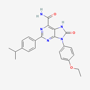 9-(4-ethoxyphenyl)-8-oxo-2-(4-propan-2-ylphenyl)-7H-purine-6-carboxamide