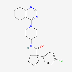 1-(4-chlorophenyl)-N-(1-(5,6,7,8-tetrahydroquinazolin-4-yl)piperidin-4-yl)cyclopentanecarboxamide