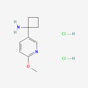 1-(6-Methoxypyridin-3-yl)cyclobutan-1-amine;dihydrochloride
