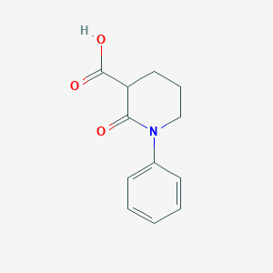 molecular formula C12H13NO3 B2830748 2-Oxo-1-phenylpiperidine-3-carboxylic acid CAS No. 197973-92-5