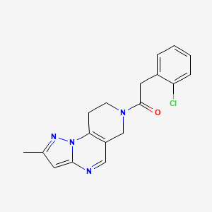 molecular formula C18H17ClN4O B2830752 2-(2-Chlorophenyl)-1-(4-methyl-2,3,7,11-tetrazatricyclo[7.4.0.02,6]trideca-1(9),3,5,7-tetraen-11-yl)ethanone CAS No. 1796958-30-9