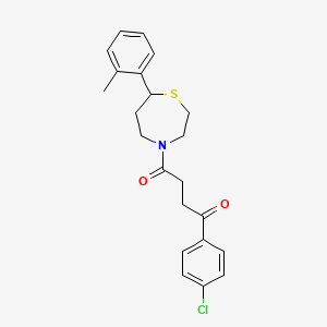 1-(4-Chlorophenyl)-4-(7-(o-tolyl)-1,4-thiazepan-4-yl)butane-1,4-dione