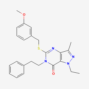 1-ethyl-5-((3-methoxybenzyl)thio)-3-methyl-6-phenethyl-1H-pyrazolo[4,3-d]pyrimidin-7(6H)-one
