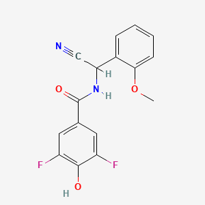 molecular formula C16H12F2N2O3 B2830772 N-[Cyano-(2-methoxyphenyl)methyl]-3,5-difluoro-4-hydroxybenzamide CAS No. 1645414-02-3