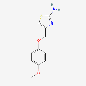 molecular formula C11H12N2O2S B2830784 4-(4-Methoxy-phenoxymethyl)-thiazol-2-ylamine CAS No. 885457-94-3