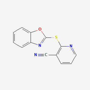 2-(1,3-Benzoxazol-2-ylthio)nicotinonitrile