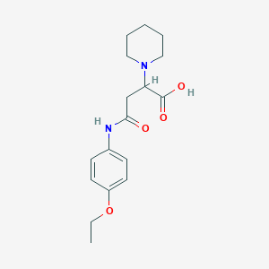 molecular formula C17H24N2O4 B2830806 4-((4-Ethoxyphenyl)amino)-4-oxo-2-(piperidin-1-yl)butanoic acid CAS No. 865612-86-8