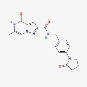 6-methyl-4-oxo-N-[4-(2-oxopyrrolidin-1-yl)benzyl]-4,5-dihydropyrazolo[1,5-a]pyrazine-2-carboxamide