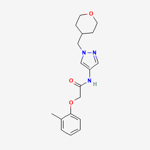N-(1-((tetrahydro-2H-pyran-4-yl)methyl)-1H-pyrazol-4-yl)-2-(o-tolyloxy)acetamide