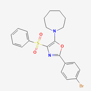 molecular formula C21H21BrN2O3S B2830819 5-(Azepan-1-yl)-2-(4-bromophenyl)-4-(phenylsulfonyl)oxazole CAS No. 620558-51-2