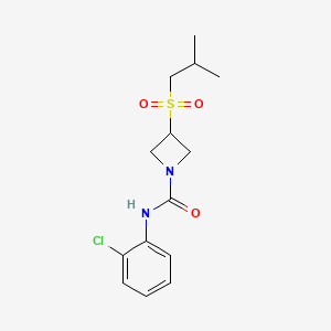 molecular formula C14H19ClN2O3S B2830825 N-(2-chlorophenyl)-3-(isobutylsulfonyl)azetidine-1-carboxamide CAS No. 1797874-71-5