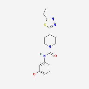 molecular formula C17H22N4O2S B2830834 4-(5-乙基-1,3,4-噻二唑-2-基)-N-(3-甲氧基苯基)哌啶-1-甲酰胺 CAS No. 1105247-11-7
