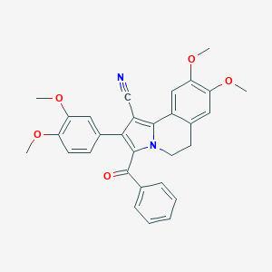 3-Benzoyl-2-(3,4-dimethoxyphenyl)-8,9-dimethoxy-5,6-dihydropyrrolo[2,1-a]isoquinoline-1-carbonitrile