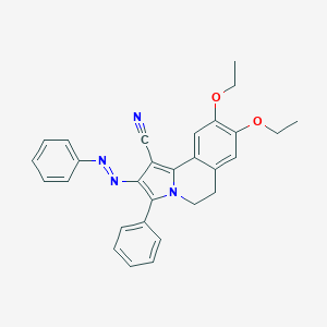 molecular formula C29H26N4O2 B283086 8,9-Diethoxy-3-phenyl-2-(phenyldiazenyl)-5,6-dihydropyrrolo[2,1-a]isoquinoline-1-carbonitrile 