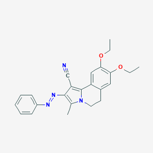 molecular formula C24H24N4O2 B283087 8,9-Diethoxy-3-methyl-2-(phenyldiazenyl)-5,6-dihydropyrrolo[2,1-a]isoquinoline-1-carbonitrile 