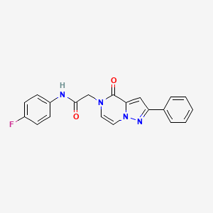 N-(4-fluorophenyl)-2-(4-oxo-2-phenylpyrazolo[1,5-a]pyrazin-5(4H)-yl)acetamide