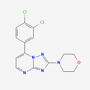 molecular formula C15H13Cl2N5O B2830877 7-(3,4-Dichlorophenyl)-2-morpholino[1,2,4]triazolo[1,5-a]pyrimidine CAS No. 338403-62-6