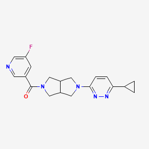 [2-(6-Cyclopropylpyridazin-3-yl)-1,3,3a,4,6,6a-hexahydropyrrolo[3,4-c]pyrrol-5-yl]-(5-fluoropyridin-3-yl)methanone