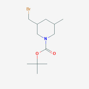 molecular formula C12H22BrNO2 B2830890 Tert-butyl 3-(bromomethyl)-5-methylpiperidine-1-carboxylate CAS No. 1934683-34-7