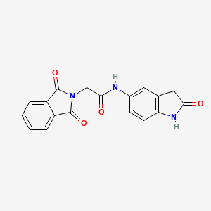 molecular formula C18H13N3O4 B2830899 2-(1,3-dioxoisoindolin-2-yl)-N-(2-oxoindolin-5-yl)acetamide CAS No. 921865-69-2