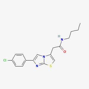 molecular formula C17H18ClN3OS B2830903 N-butyl-2-[6-(4-chlorophenyl)imidazo[2,1-b][1,3]thiazol-3-yl]acetamide CAS No. 897457-77-1