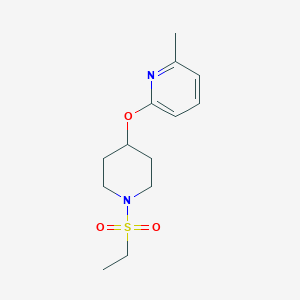 molecular formula C13H20N2O3S B2830912 2-((1-(Ethylsulfonyl)piperidin-4-yl)oxy)-6-methylpyridine CAS No. 1797597-43-3