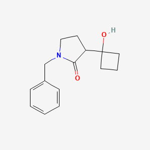 molecular formula C15H19NO2 B2830917 1-Benzyl-3-(1-hydroxyclcobutyl)pyrrolidin-2-one CAS No. 1817737-79-3