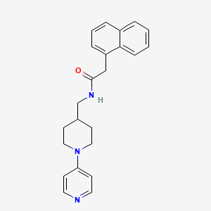 molecular formula C23H25N3O B2830921 2-(naphthalen-1-yl)-N-((1-(pyridin-4-yl)piperidin-4-yl)methyl)acetamide CAS No. 2034237-49-3
