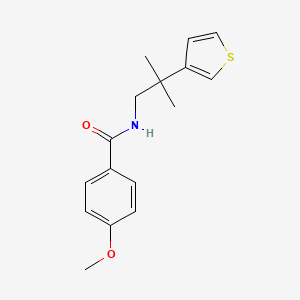 molecular formula C16H19NO2S B2830926 4-methoxy-N-(2-methyl-2-(thiophen-3-yl)propyl)benzamide CAS No. 2309804-98-4