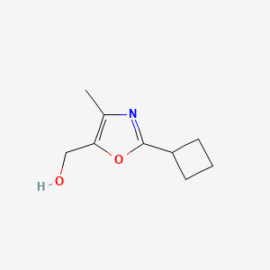 molecular formula C9H13NO2 B2830943 (2-Cyclobutyl-4-methyl-1,3-oxazol-5-yl)methanol CAS No. 1936691-09-6