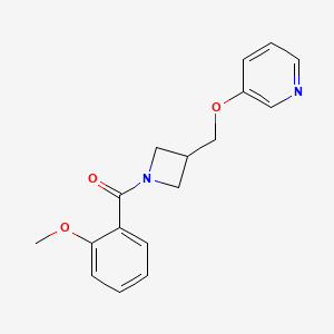 molecular formula C17H18N2O3 B2830944 (2-Methoxyphenyl)-[3-(pyridin-3-yloxymethyl)azetidin-1-yl]methanone CAS No. 2380097-89-0