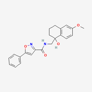N-((1-hydroxy-6-methoxy-1,2,3,4-tetrahydronaphthalen-1-yl)methyl)-5-phenylisoxazole-3-carboxamide
