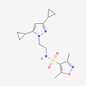 N-(2-(3,5-dicyclopropyl-1H-pyrazol-1-yl)ethyl)-3,5-dimethylisoxazole-4-sulfonamide