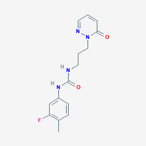 molecular formula C15H17FN4O2 B2830949 1-(3-fluoro-4-methylphenyl)-3-(3-(6-oxopyridazin-1(6H)-yl)propyl)urea CAS No. 1203254-24-3