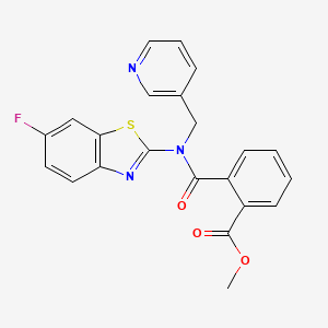 Methyl 2-((6-fluorobenzo[d]thiazol-2-yl)(pyridin-3-ylmethyl)carbamoyl)benzoate