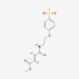 Methyl (E)-4-[2-(4-methylsulfonylphenoxy)ethylamino]-4-oxobut-2-enoate